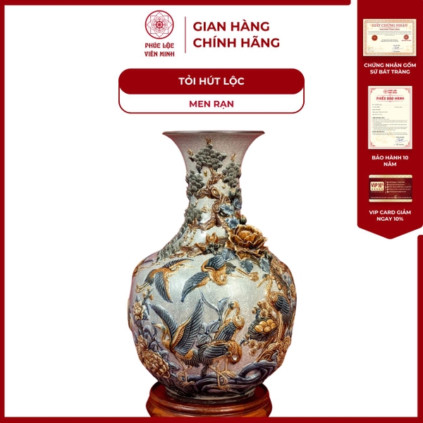 Tỏi Diên Niên Trường Thọ Gốm Sứ Bát Tràng Cao Cấp Phong Thuỷ Sang Trọng 