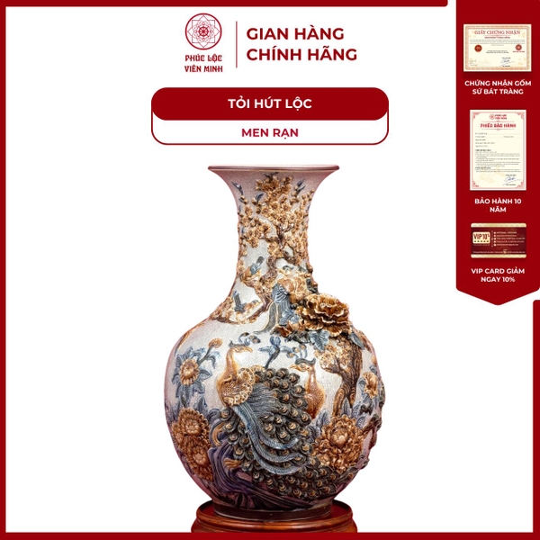 Tỏi Công Danh Phú Quý 60cm Men Rạn Gốm Sứ Bát Tràng Cao Cấp Giá Tốt 