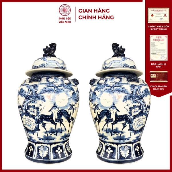 Chóe Phú Quý Tài Lộc Men Lam Gốm Sứ Bát Tràng Cao Cấp Bền Đẹp 