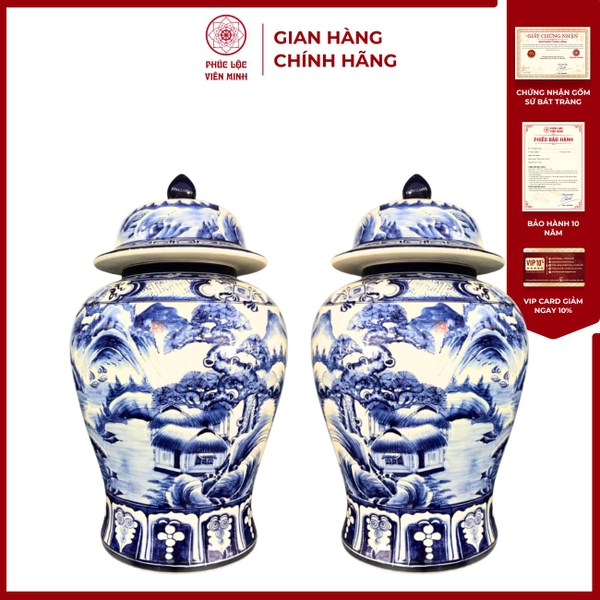 Chóe Men Lam Gốm Sứ Bát Tràng Cao Cấp Hàng Chính Gốc Phúc Lộc 