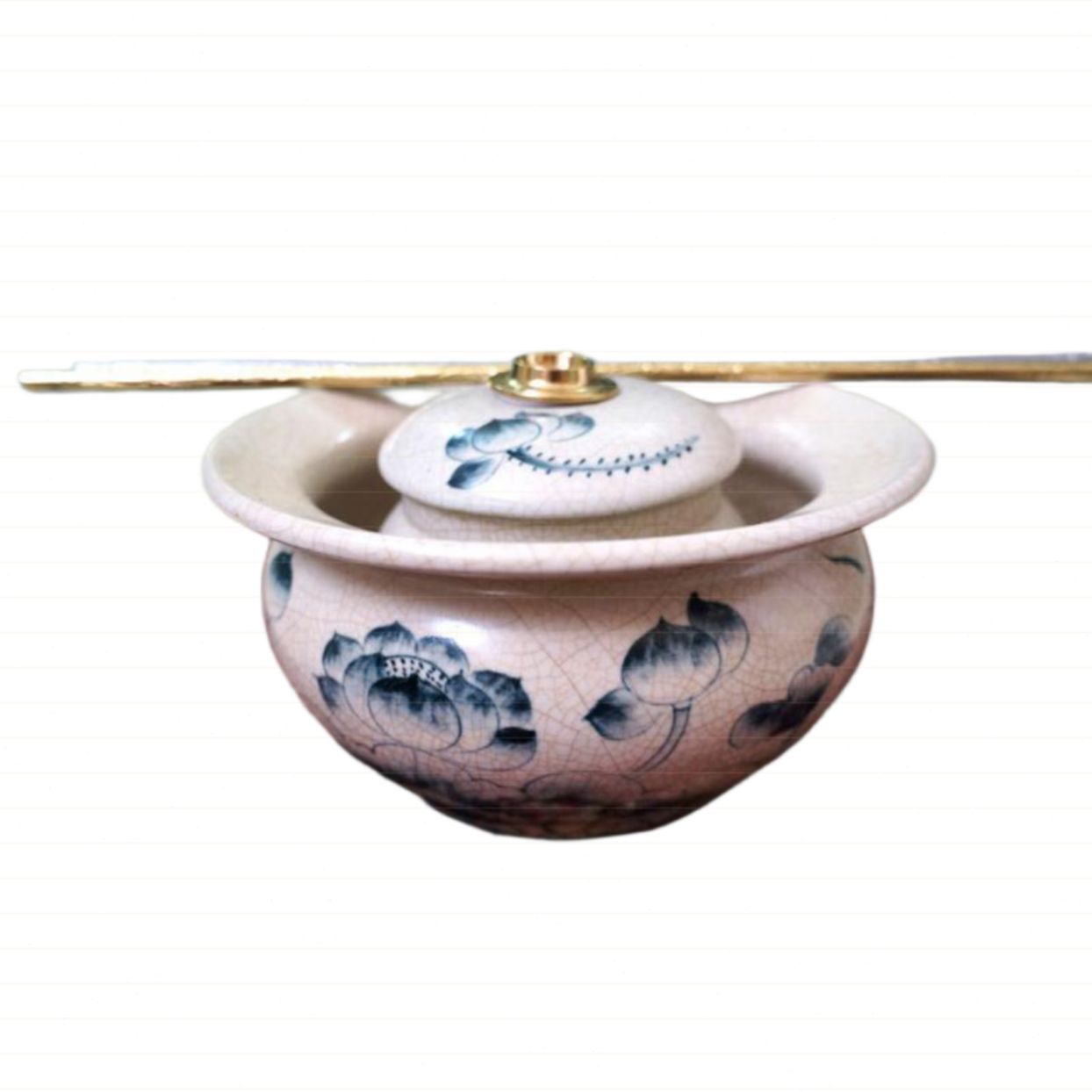 Điếu bát men rạn Hoa sen Bát Tràng bền đẹp làm quà tặng 