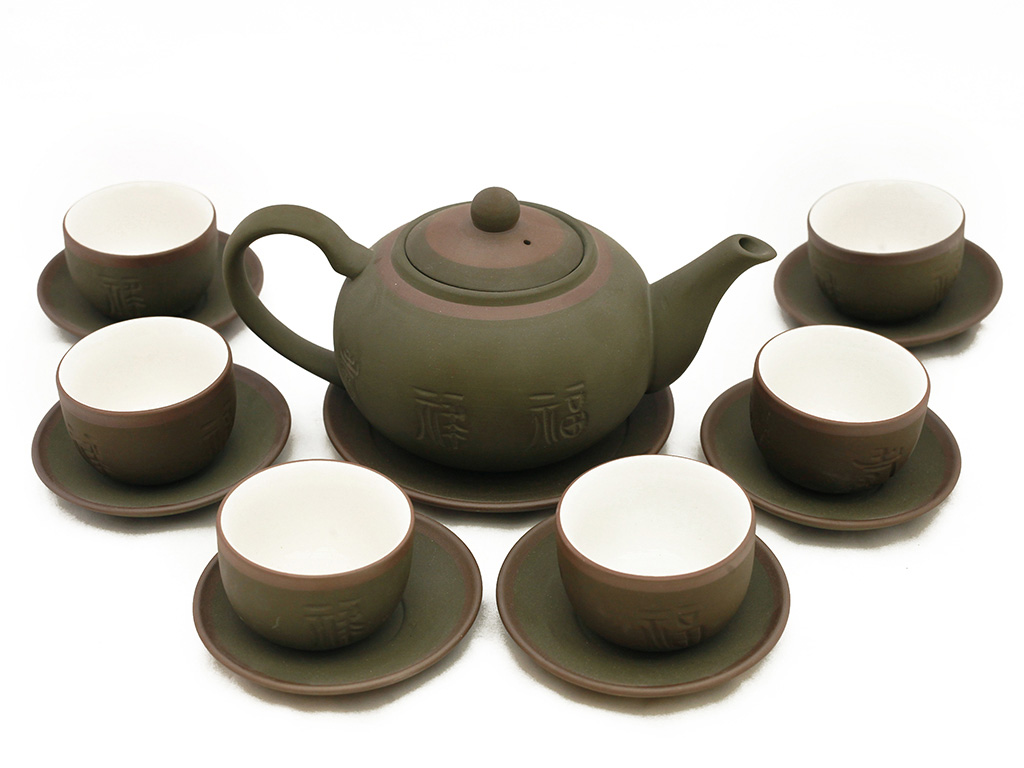 Bộ ấm chén tử sa Bát Tràng dáng tống men rêu cao cấp full phụ kiện Bộ ấm chén tử sa Bát Tràng dáng tống men rêu cao cấp full phụ kiện