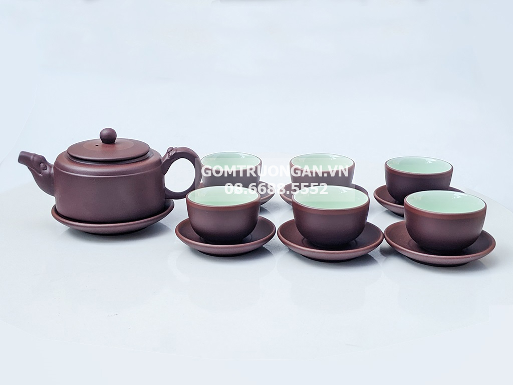 Ấm tử sa Bát Tràng đầu rồng sang trọng quà tặng tuyệt đẹp 220ml 