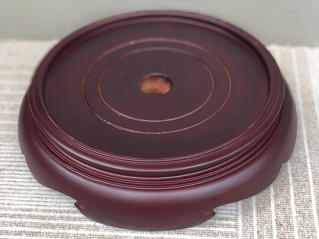 Chân đế gỗ hương 2 mặt 14cm bát hương sang trọng bền 