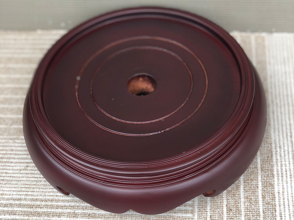 Chân đế gỗ hương 20cm 2 mặt bền đẹp trang trí phong thủy 
