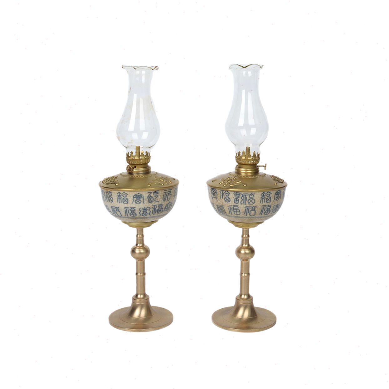 Đèn dầu men rạn Bát Tràng dáng bầu sứ thủ công đẹp 