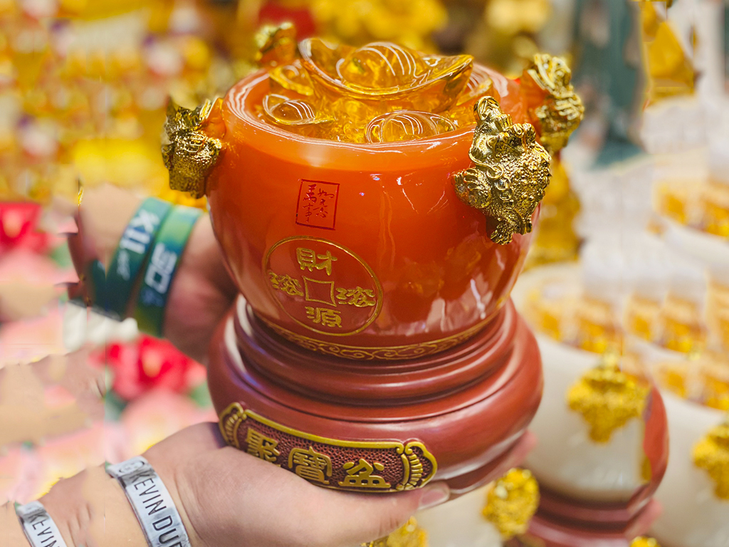 Bát Tụ Bảo Ngọc Đỏ Cao Cấp Cỡ To Phong Thủy May Mắn 