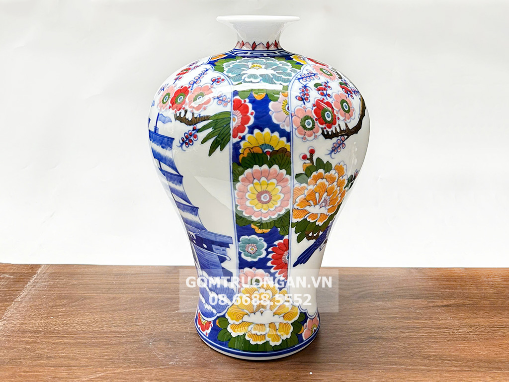 Mai bình tích lộc Thuận Buồm Xuôi Gió men màu phong thủy đẹp