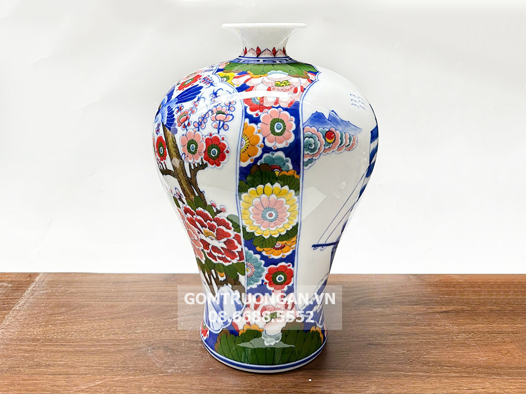 Mai bình tích lộc Thuận Buồm Xuôi Gió men màu phong thủy đẹp