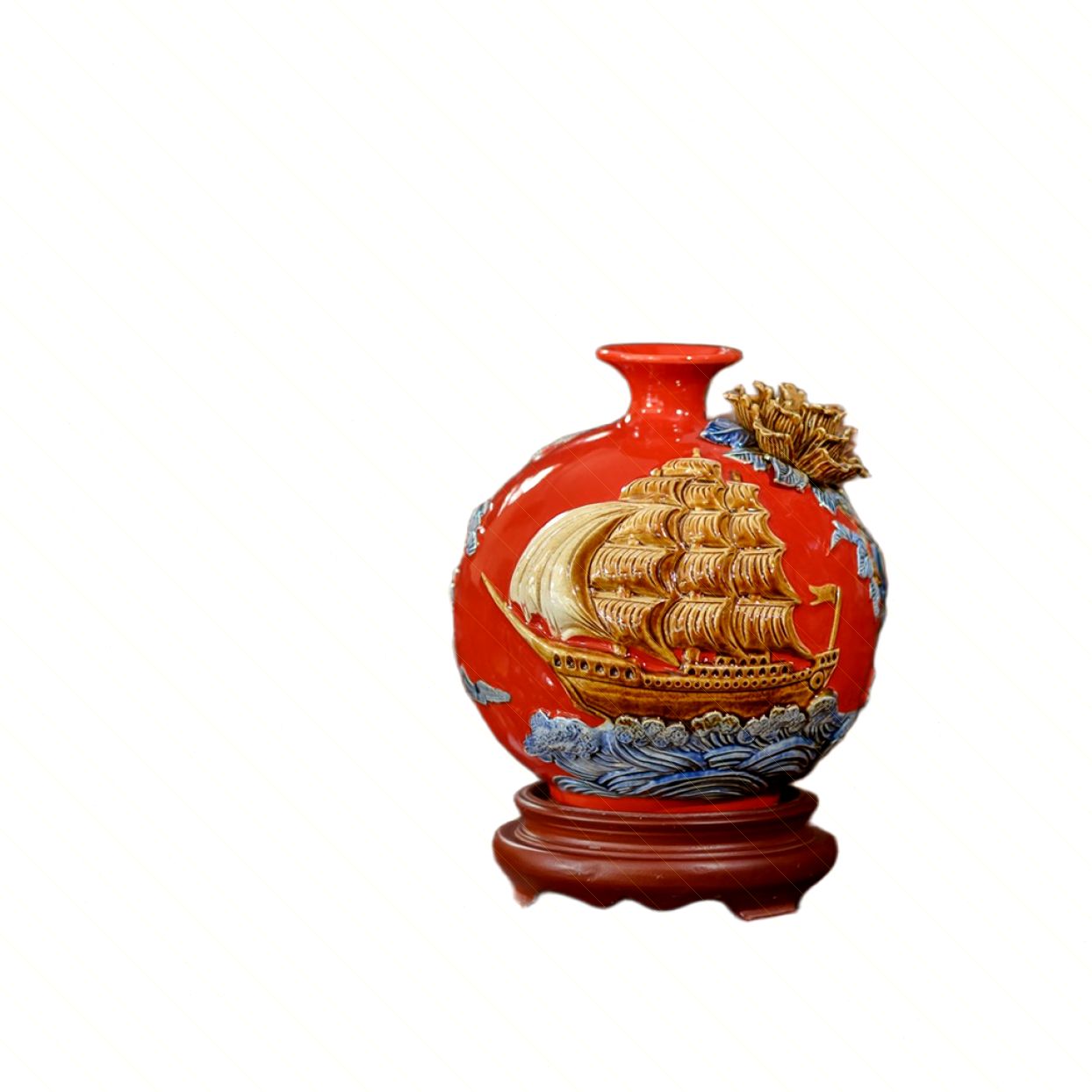 Bình Hút Lộc Mệnh Hỏa Thuận Buồm Xuôi Gió 21cm Quà Tặng Ý Nghĩa 