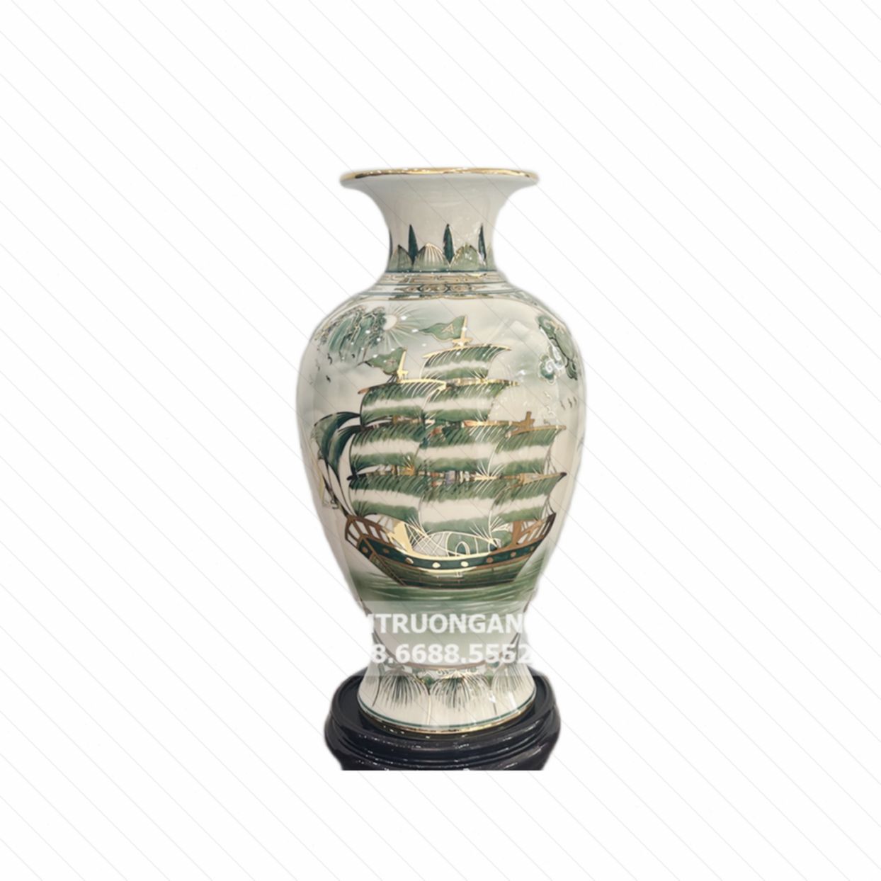 Bình phong thủy Thuận Buồm Xuôi Gió 40cm hút tài lộc 