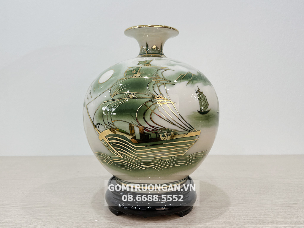 Bình hút lộc Thuận Buồm Xuôi Gió Mã Đáo Thành Công 25cm quà tặng phong thủy 