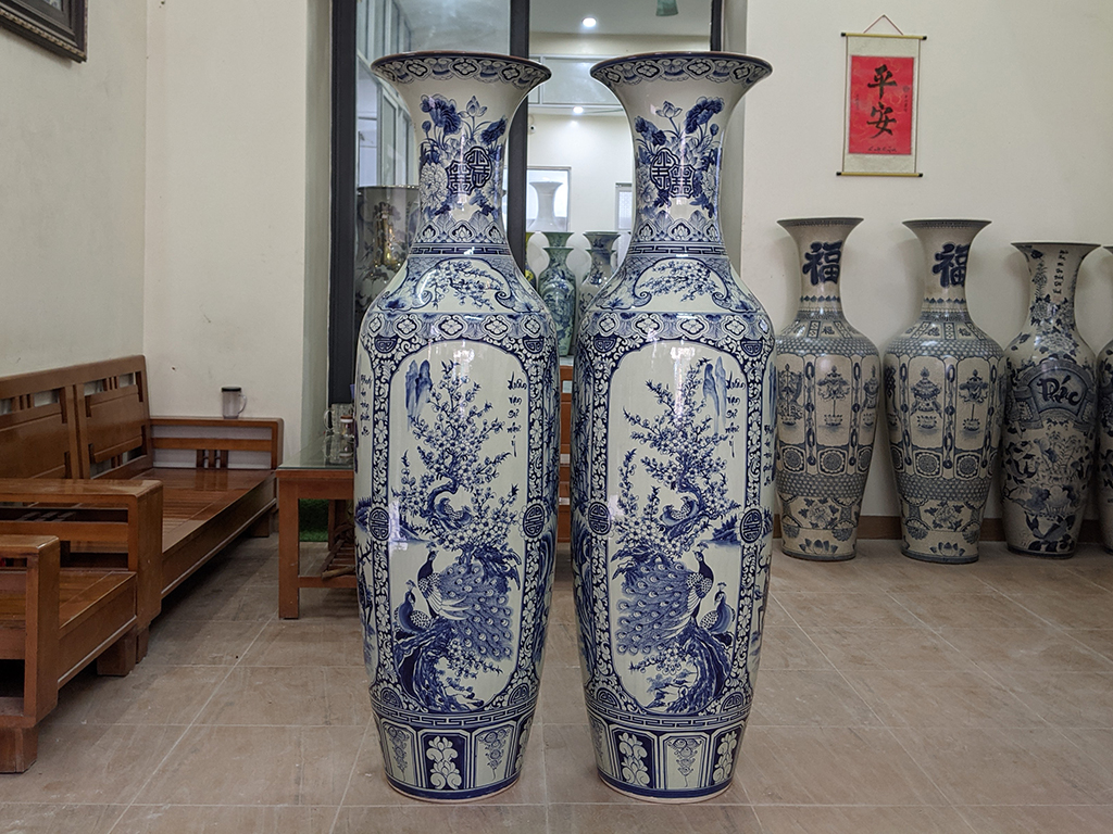 Lọ lộc bình Bát Tràng 1m6 men ngọc Tứ quý sang trọng Lọ lộc bình Bát Tràng 1m6 men ngọc Tứ quý sang trọng