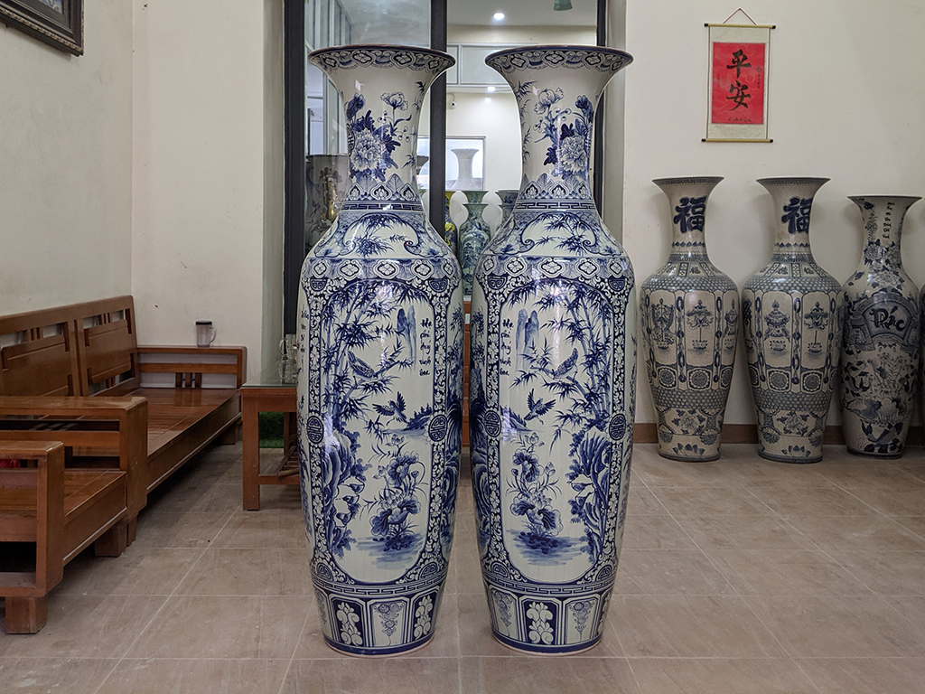 Lọ lộc bình Bát Tràng 1m6 men ngọc Tứ quý sang trọng Lọ lộc bình Bát Tràng 1m6 men ngọc Tứ quý sang trọng