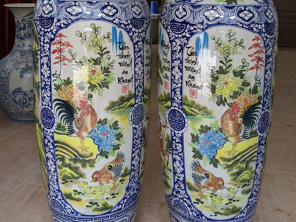 Lọ lộc bình Bát Tràng tứ quý 1m25 men màu đẹp trang trí may mắn Lọ lộc bình Bát Tràng tứ quý 1m25 men màu đẹp trang trí may mắn