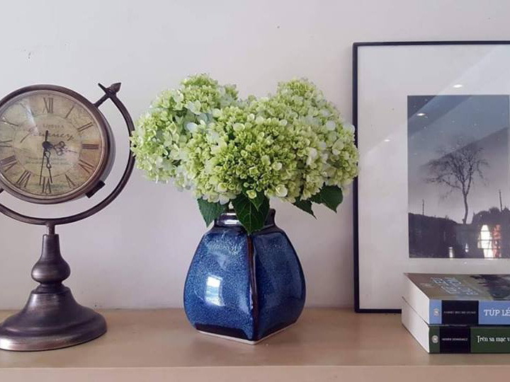 Lọ hoa Bát Tràng men hỏa biến xanh đại dương sang trọng độc đáo Lọ hoa Bát Tràng men hỏa biến xanh đại dương sang trọng độc đáo