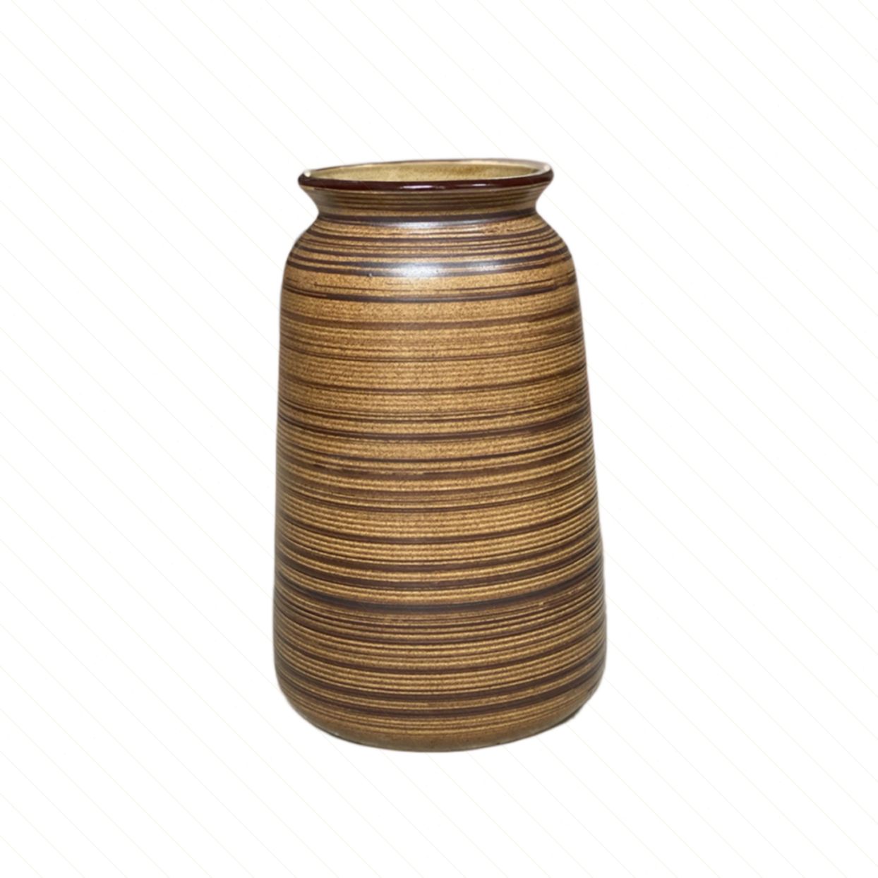Lọ hoa mộc nâu Bát Tràng dáng giỏ cua 24cm trang trí đẹp độc đáo 