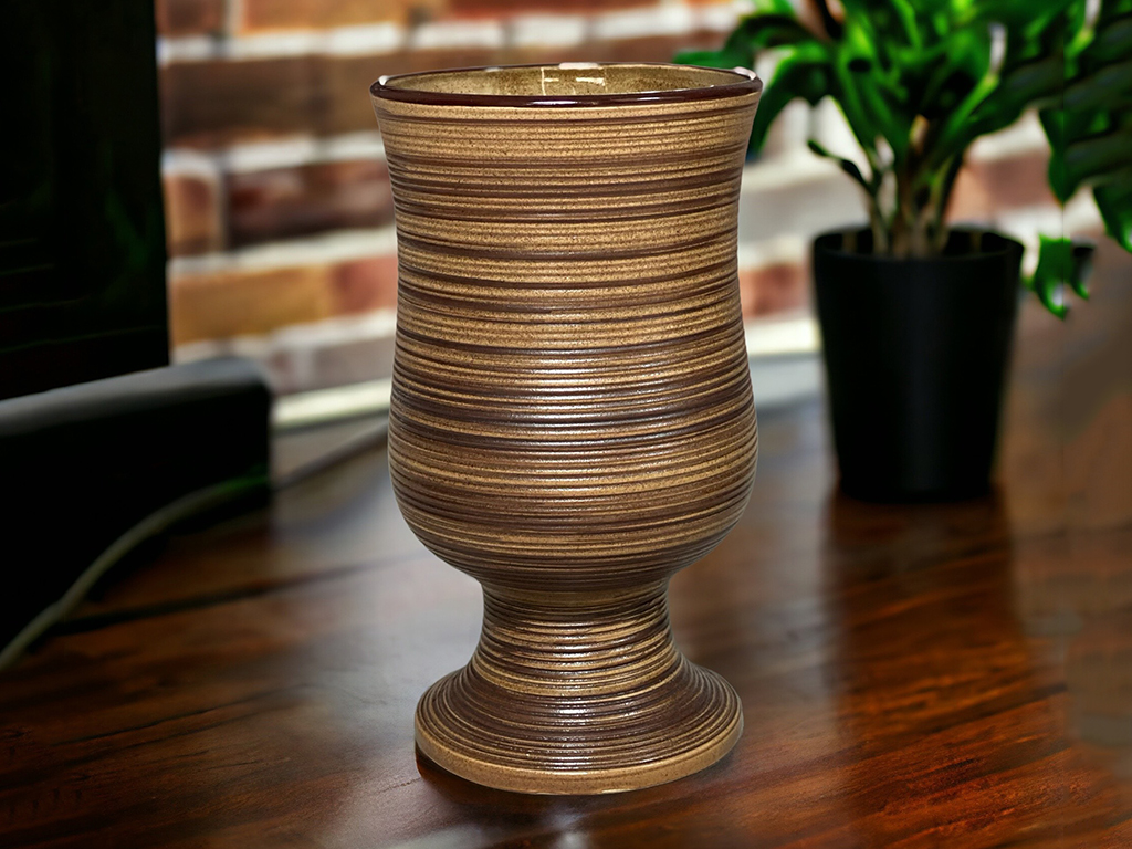Lọ hoa Bát Tràng mộc nâu 22cm trang trí decor tinh tế sang trọng 
