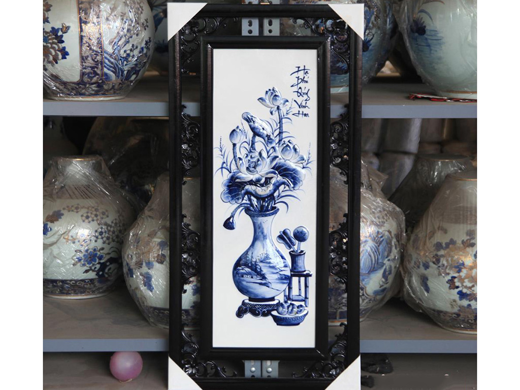 Tranh tứ quý men lam 50x100cm đắp nổi sang trọng, quà tặng ý nghĩa Tranh tứ quý men lam 50x100cm đắp nổi sang trọng, quà tặng ý nghĩa