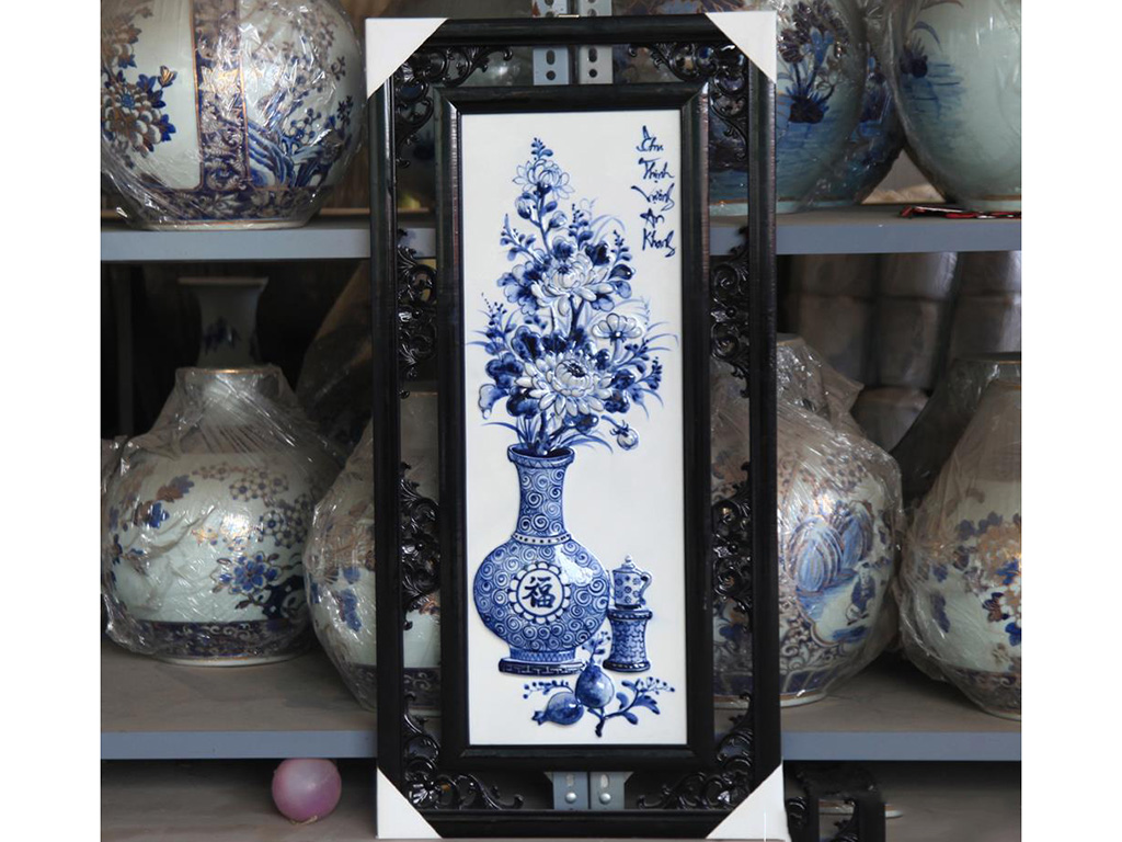 Tranh tứ quý men lam 50x100cm đắp nổi sang trọng, quà tặng ý nghĩa Tranh tứ quý men lam 50x100cm đắp nổi sang trọng, quà tặng ý nghĩa