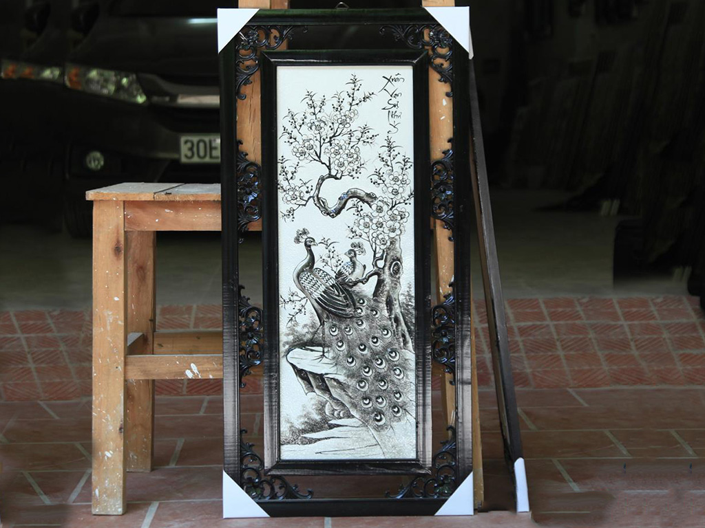 Tranh tứ quý Tùng Cúc Trúc Mai đắp nổi gốm Bát Tràng đẹp Tranh tứ quý Tùng Cúc Trúc Mai đắp nổi gốm Bát Tràng đẹp