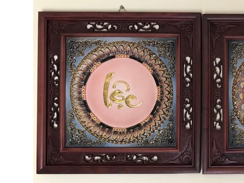 Tranh sứ Phúc Lộc Thọ dát vàng sang trọng quà tặng ý nghĩa Tranh sứ Phúc Lộc Thọ dát vàng sang trọng quà tặng ý nghĩa