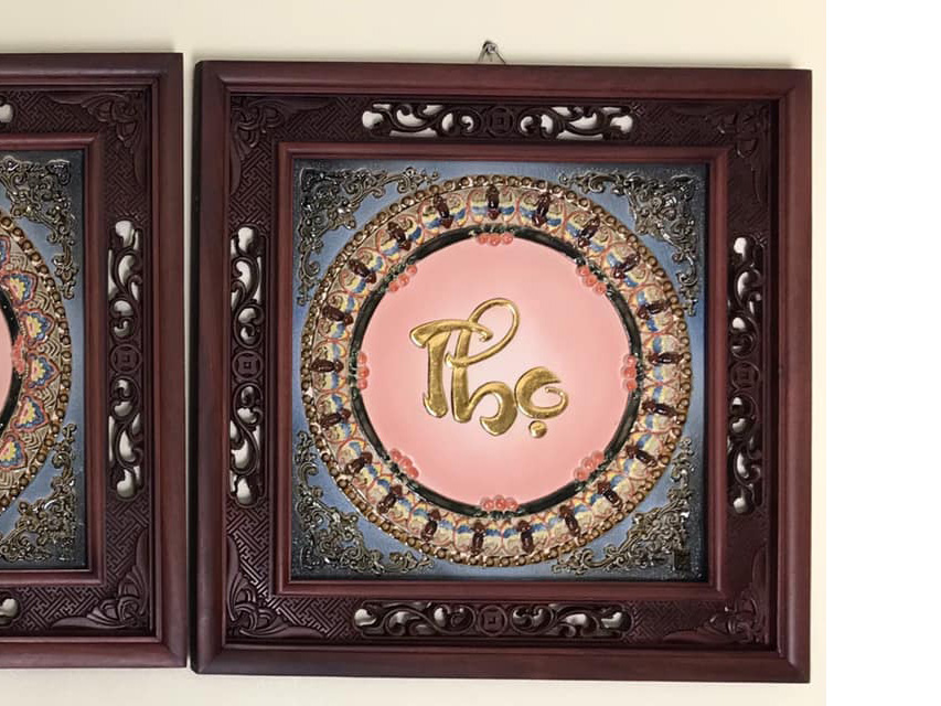 Tranh sứ Phúc Lộc Thọ dát vàng sang trọng quà tặng ý nghĩa Tranh sứ Phúc Lộc Thọ dát vàng sang trọng quà tặng ý nghĩa