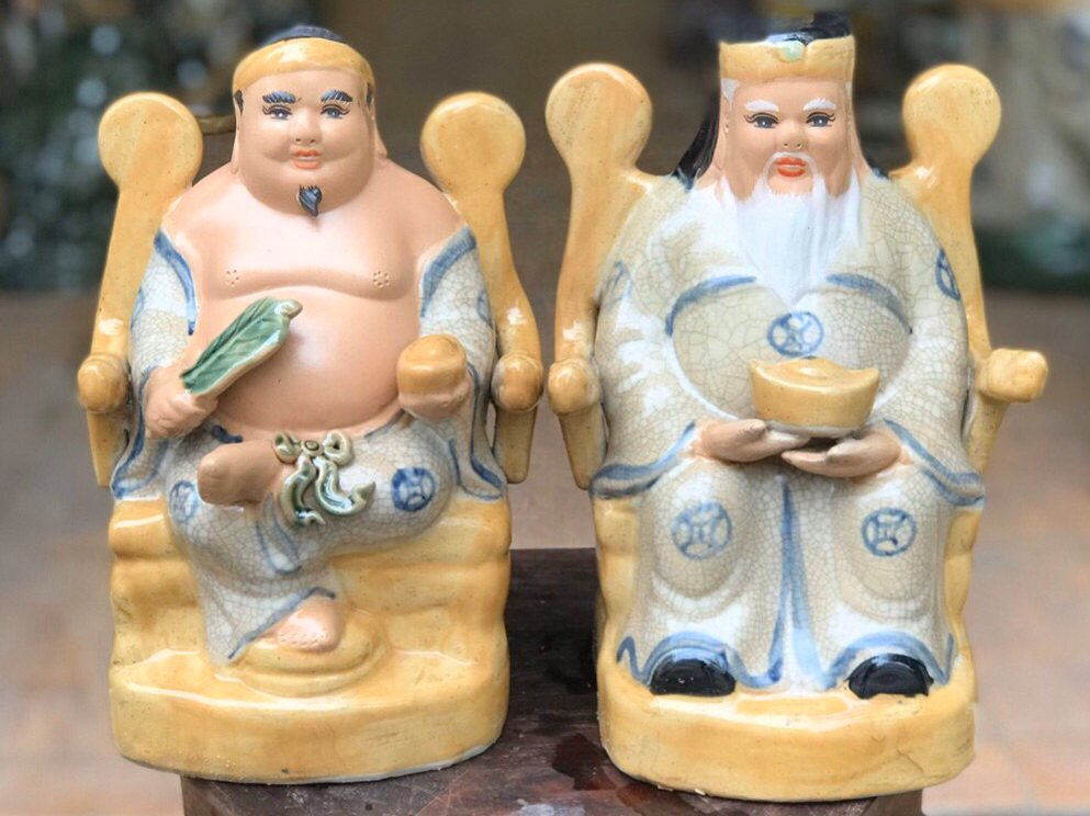 Tượng sứ Thần Tài Thổ Địa 27cm sang trọng, tài lộc phát đạt