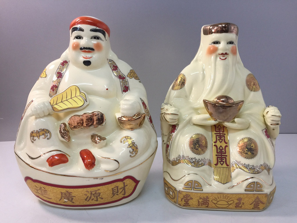 Tượng Thần Tài Ông Địa vàng kim 15cm may mắn tài lộc