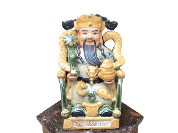 Tượng sứ Tài Lộc 35cm Bát Tràng Chuẩn Phong Thủy Tài Vượng 
