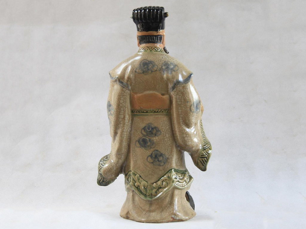Tượng sứ Khổng Minh men rạn 60cm sang trọng phong thủy Tượng sứ Khổng Minh men rạn 60cm sang trọng phong thủy