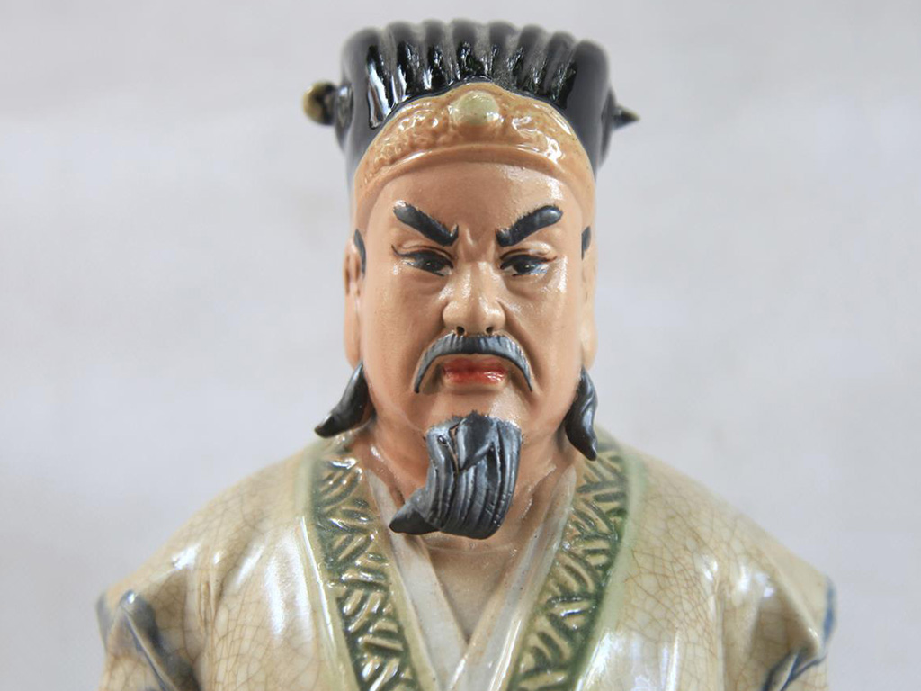 Tượng sứ Khổng Minh men rạn 60cm sang trọng phong thủy Tượng sứ Khổng Minh men rạn 60cm sang trọng phong thủy