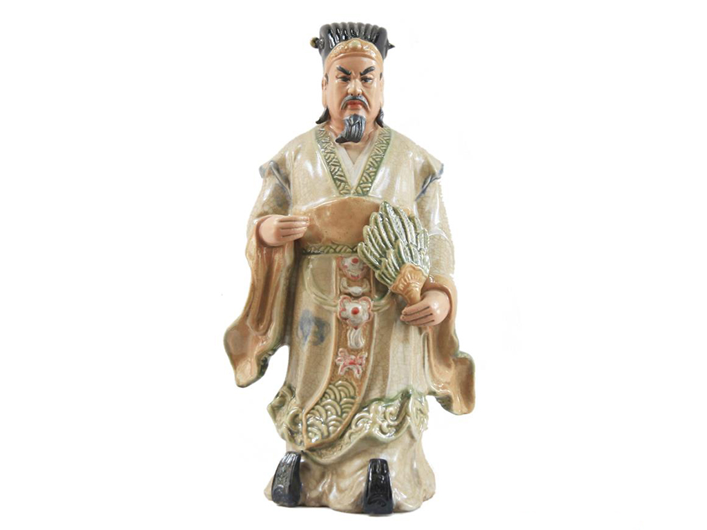 Tượng sứ Khổng Minh men rạn 60cm sang trọng phong thủy 