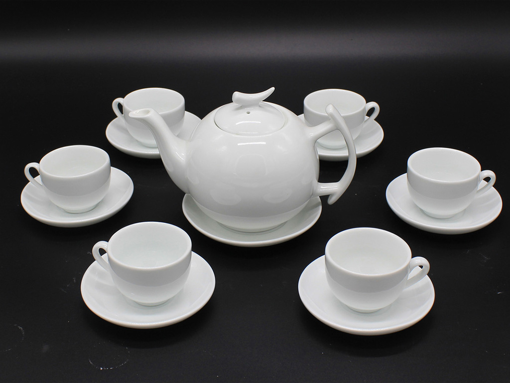 Ấm chén Bát Tràng in logo quà tặng sang trọng, mẫu 09 đẹp