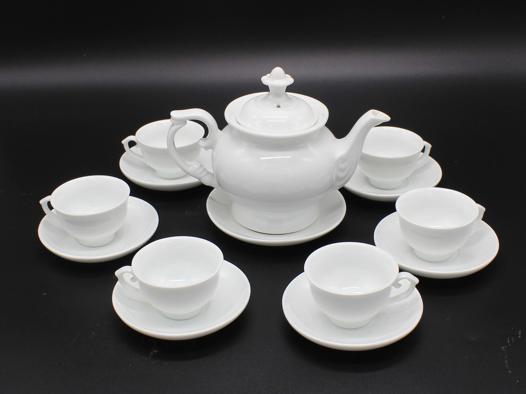 Ấm chén Bát Tràng chính hãng quà tặng logo sang trọng mẫu 03 