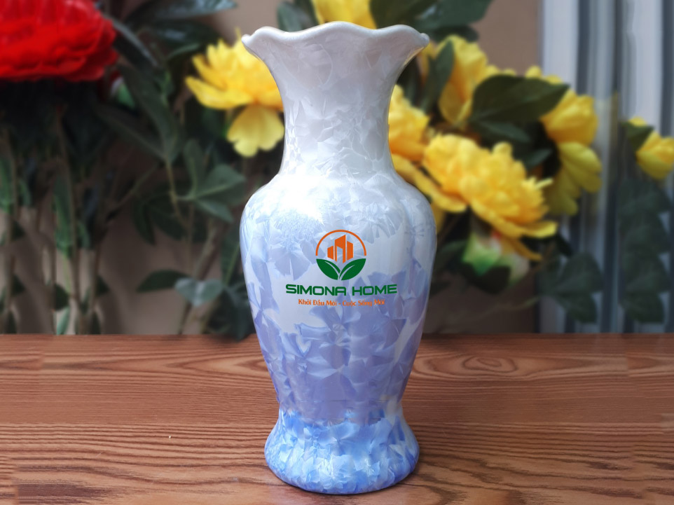 Lọ hoa men kết tinh Lộc Bình S3 in logo sang trọng quà tặng