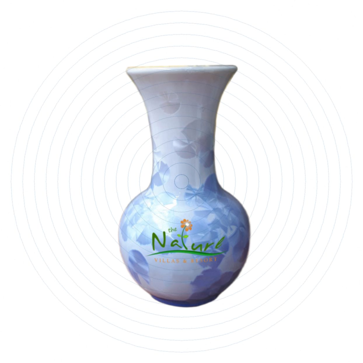 Lọ hoa men kết tinh Bát Tràng in logo sang trọng quà tặng 