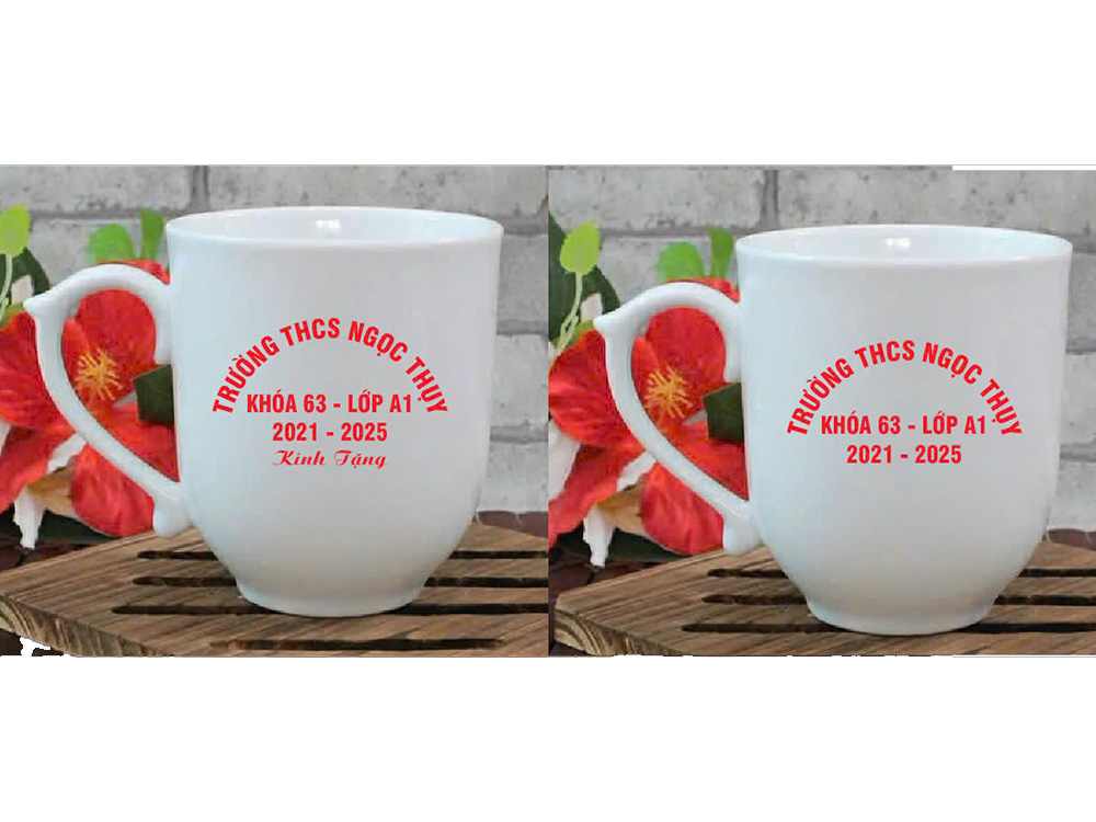 Ly sứ in logo THCS Ngọc Thụy chất lượng cao giá tốt 