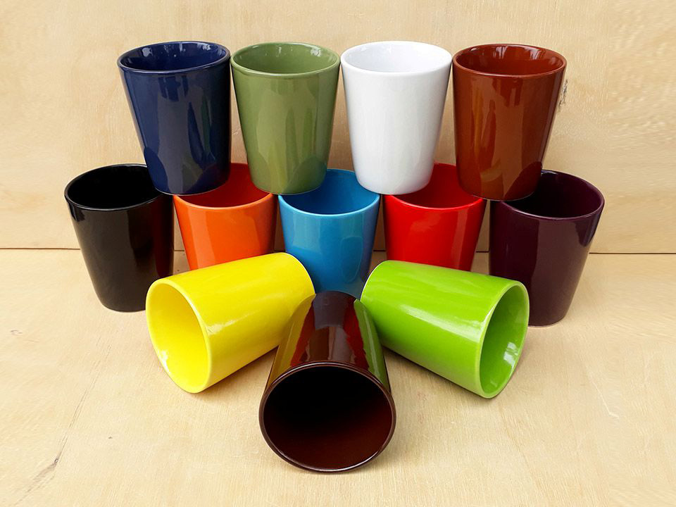 Ly sứ dáng vát không quai nhiều màu sắc bền đẹp giá rẻ