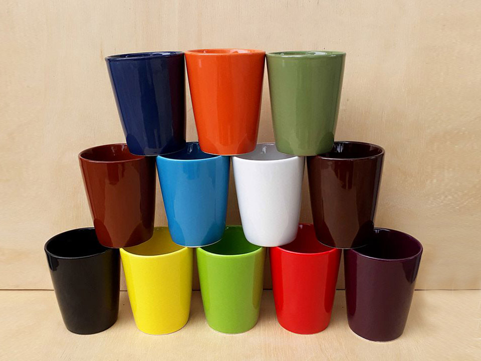 Ly sứ dáng vát không quai nhiều màu sắc bền đẹp giá rẻ 