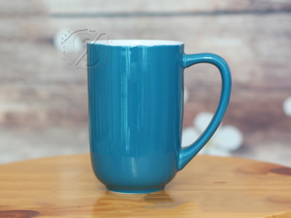 Ly sứ men màu dáng đáy bầu quai vuông 550ml sang đẹp tiện dụng