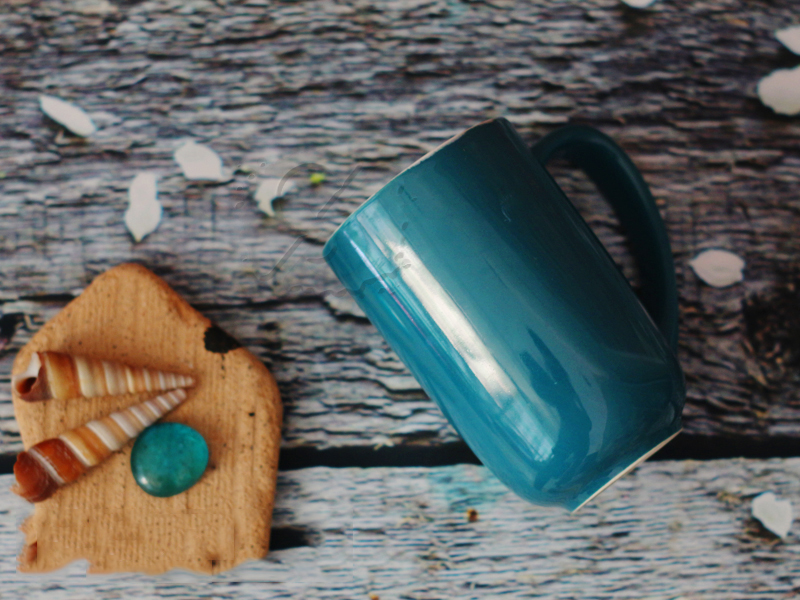 Ly sứ men màu dáng đáy bầu quai vuông 550ml sang đẹp tiện dụng