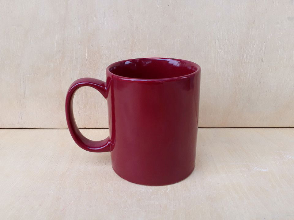 Ly sứ men màu dáng trụ bền đẹp quà tặng in logo giá rẻ