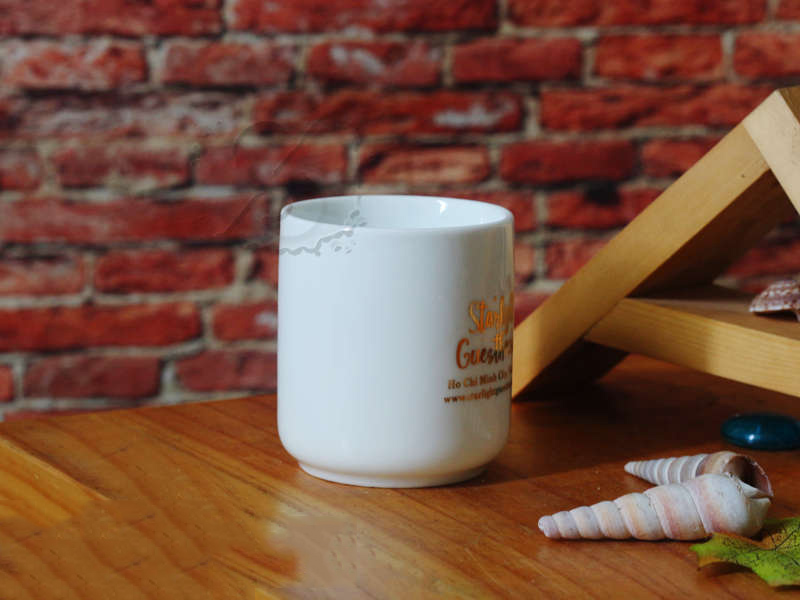 Ly sứ men trắng dáng trụ không quai Bát Tràng đẹp giá tốt