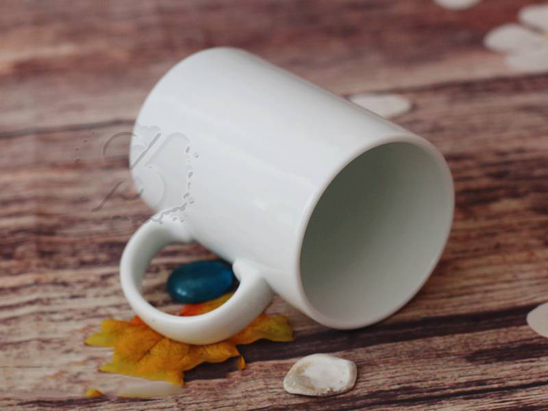 Ly sứ men trắng trụ cao 450ml bền đẹp quà tặng Bát Tràng