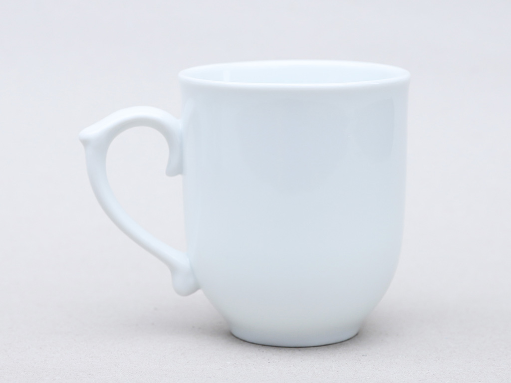 Ly sứ men trắng bầu sang trọng quà tặng cao cấp Bát Tràng