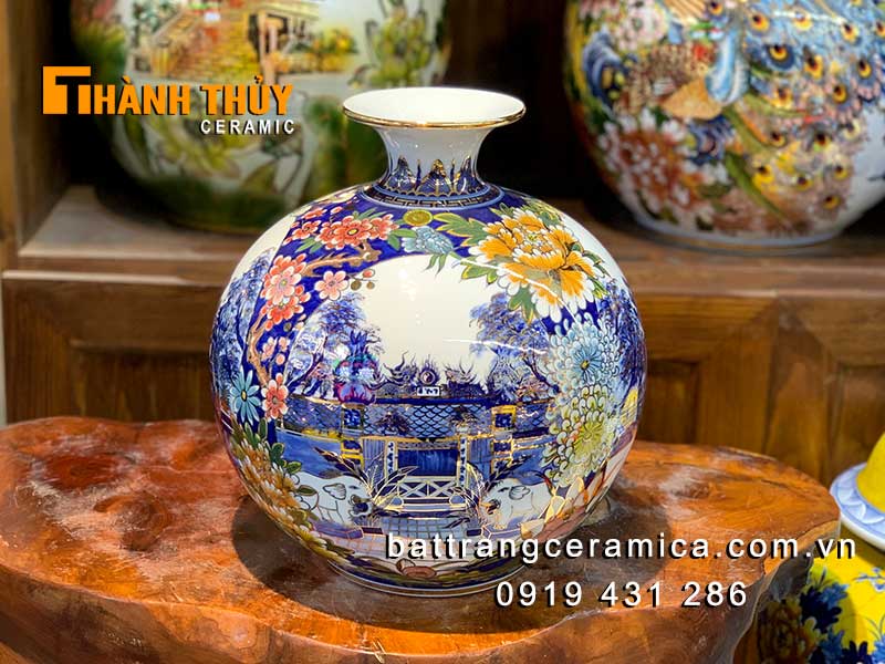 Bình hút tài lộc Hà Nội tứ trấn 35cm sang trọng, may mắn