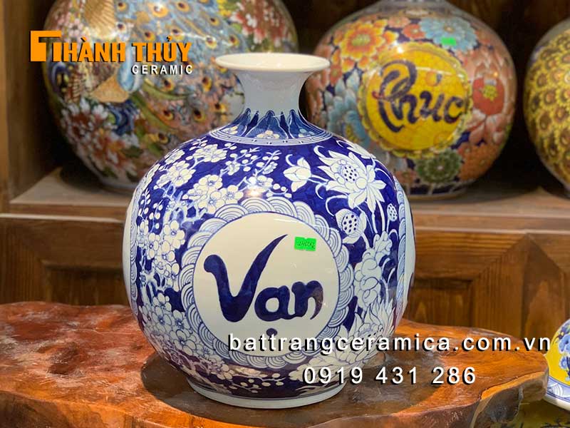 Bình hút tài lộc Vạn sự như ý 35cm cao cấp đẹp phong thủy