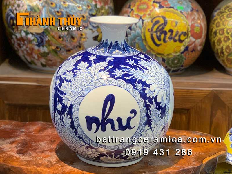 Bình hút tài lộc Vạn sự như ý 35cm cao cấp đẹp phong thủy