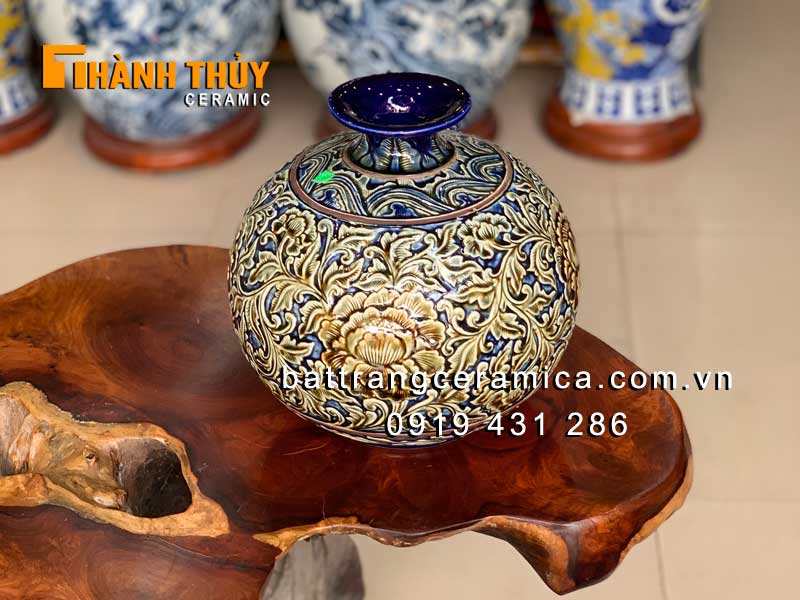 Bình hút tài lộc hoa dây nạo nổi 30cm sang trọng quà tặng phong thủy